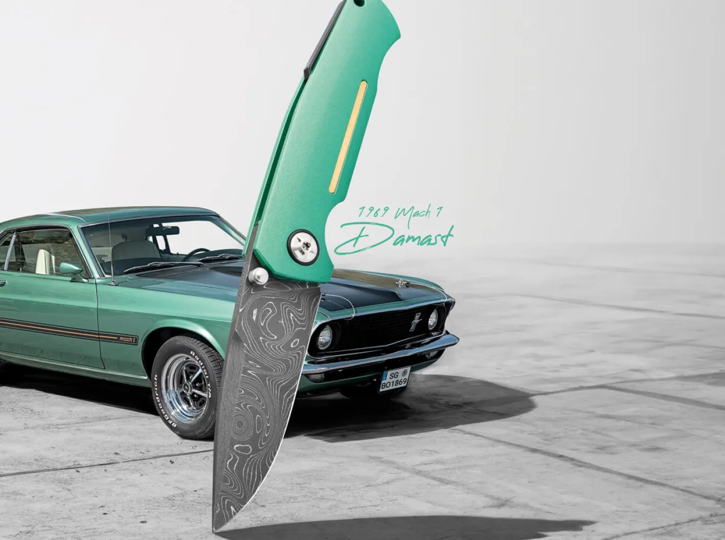 Böker Manufaktur Solingen 1969 Mach-1 Damast
