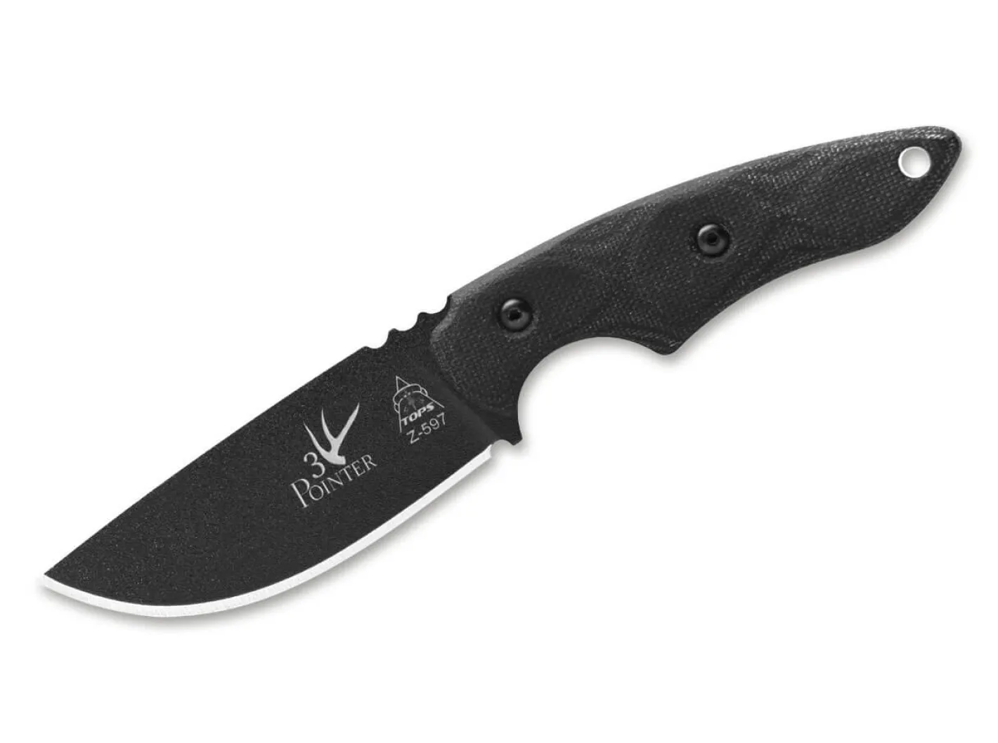 TOPS Knives 3 Pointer Black Canvas Schwarz Outlet