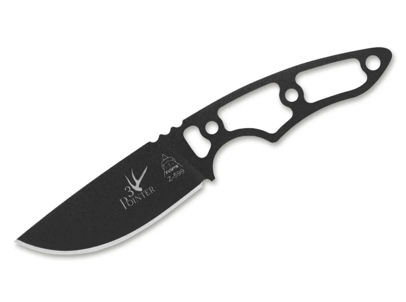 TOPS Knives 3 Pointer Skeletonized Schwarz Hot
