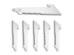 Outdoor Edge 3" Serrated Utility Replacement Blades 6-Pack Silber Discount