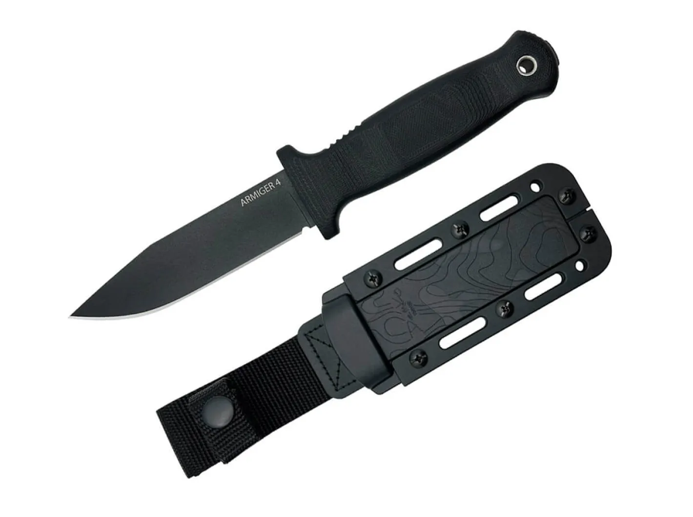 Demko Knives Armiger 4 Clip Point 80CRV2 TPR Black Schwarz Outlet