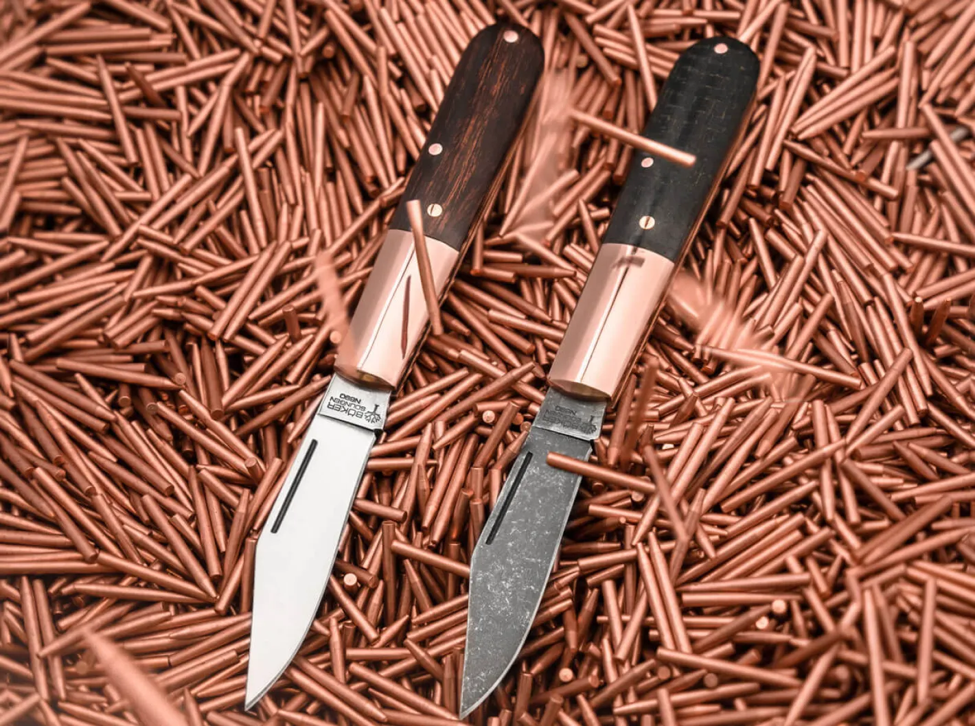 Böker Manufaktur Solingen Barlow Copper Integral Wüsteneisenholz Sale