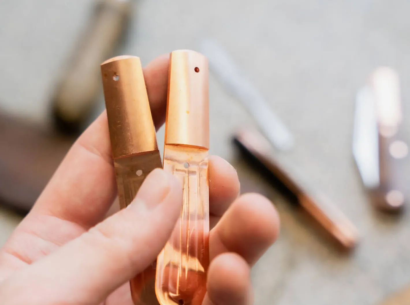 Böker Manufaktur Solingen Barlow Copper Integral Wüsteneisenholz Sale