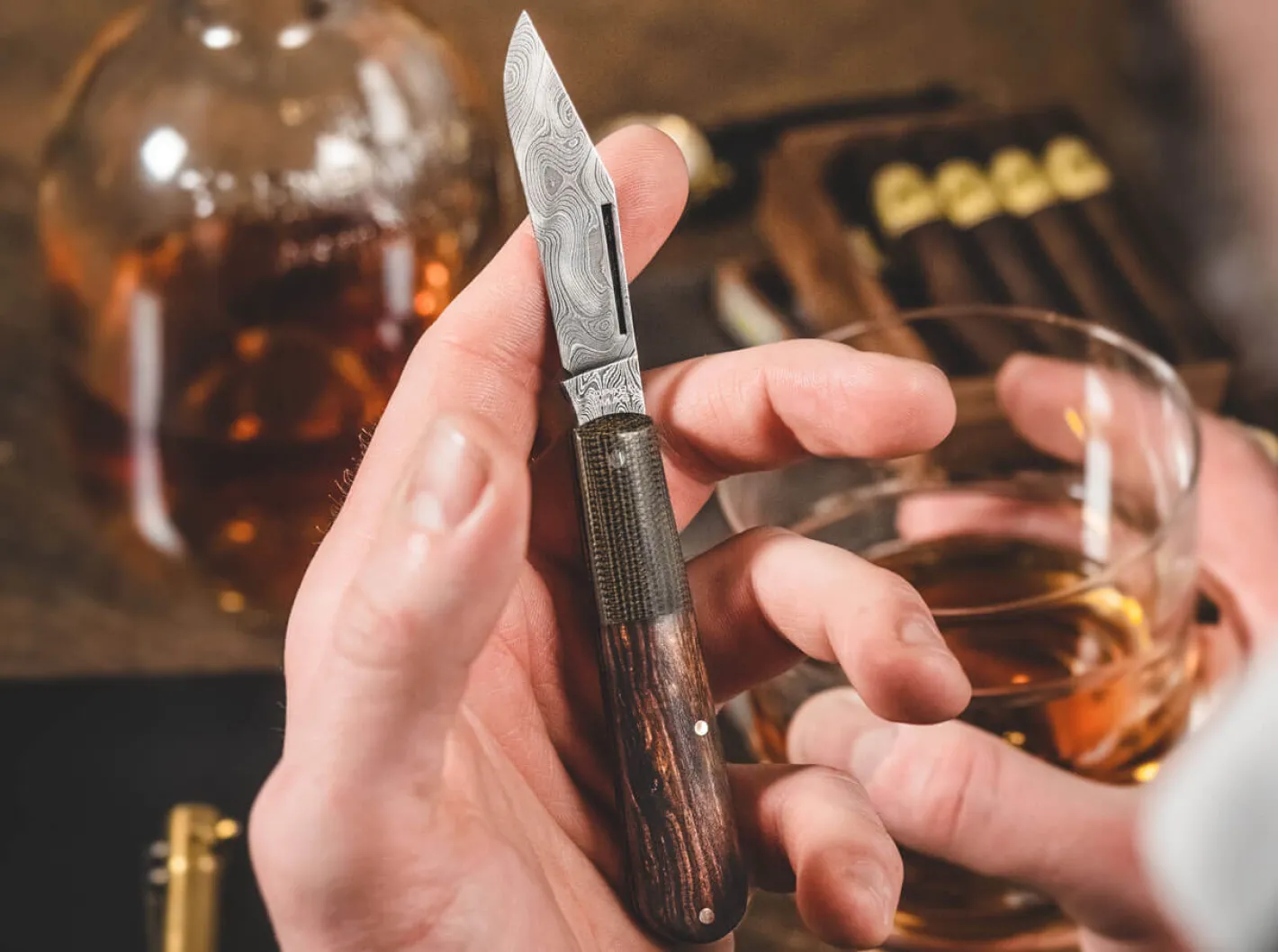 Böker Manufaktur Solingen Barlow Integral Leopard-Damast