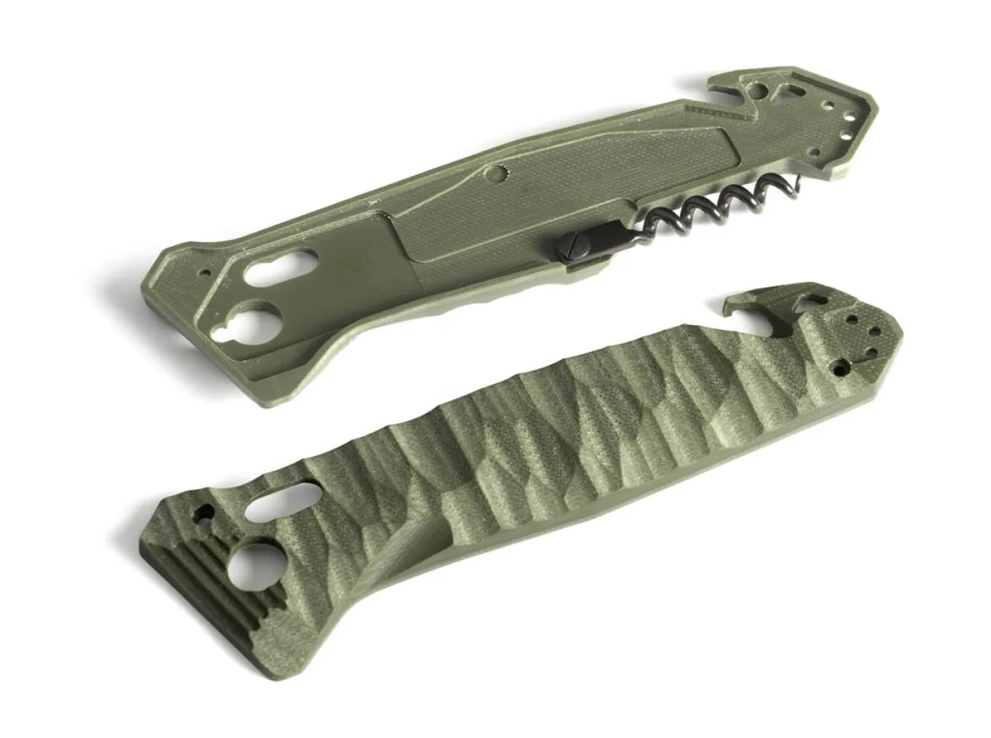 TB Outdoor C.A.C. Handle Scales G10 Khaki Grün New