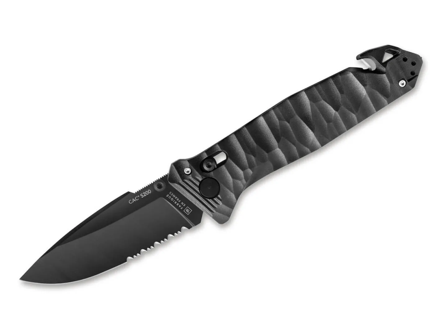 TB Outdoor C.A.C. S200 PA6 Textured Black Serrated Schwarz Clearance