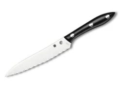 Spyderco Chefmesser Black Corian Serrated Schwarz