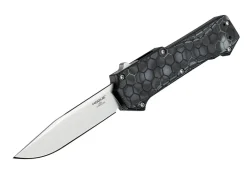 Hogue Compound OTF Automatic 3.5 Clippoint G10 G-Mascus Tumbled Schwarz