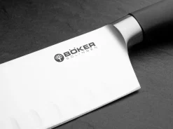 Böker Manufaktur Solingen Core Professional Santoku mit Kullen Schwarz Hot