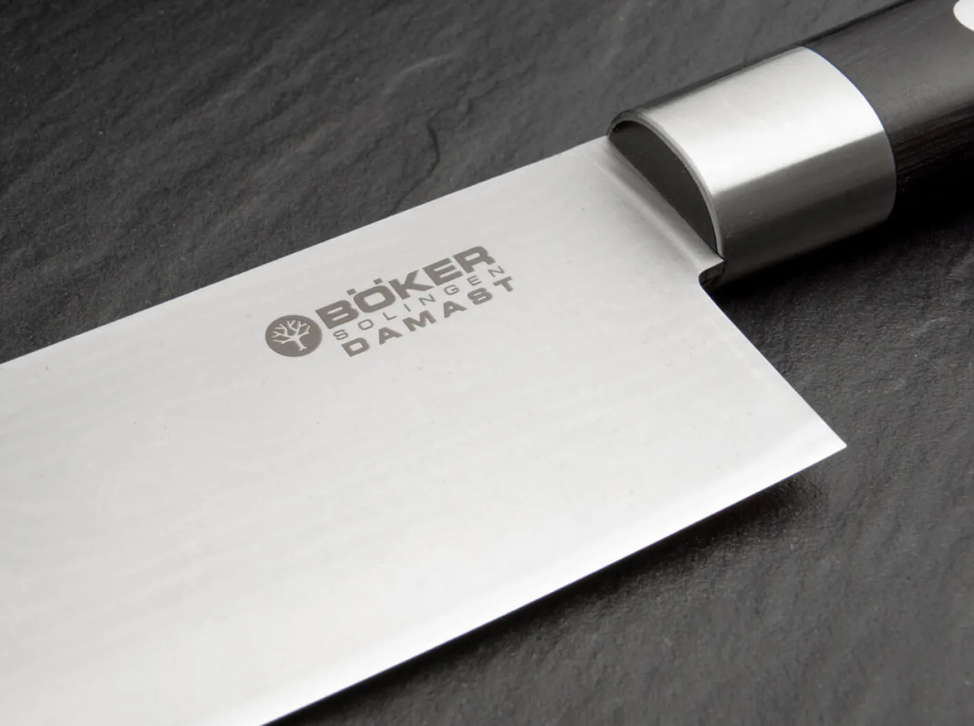 Böker Manufaktur Solingen Damast Black Santoku Schwarz