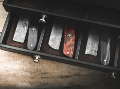 Böker Manufaktur Solingen Damast Maserbirke Braun New