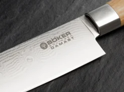 Böker Manufaktur Solingen Damast Olive Allzweckmesser Braun