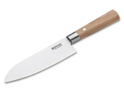 Böker Manufaktur Solingen Damast Olive Santoku Braun Outlet