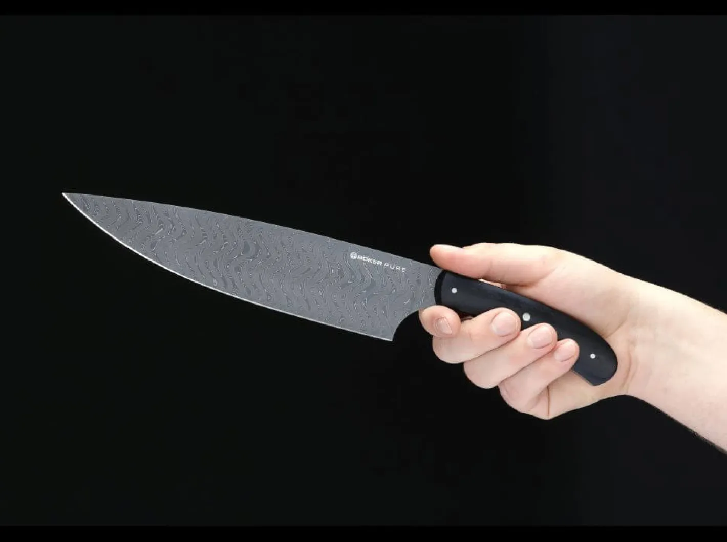 Böker Manufaktur Solingen Damast Pure Chefmesser Schwarz Online
