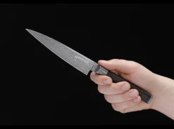 Böker Manufaktur Solingen Damast Superior Allzweckmesser Schwarz Hot