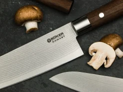 Böker Manufaktur Solingen Damast Walnuss Santoku Braun Online