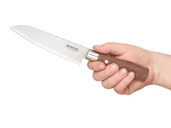 Böker Manufaktur Solingen Damast Walnuss Santoku Braun Clearance