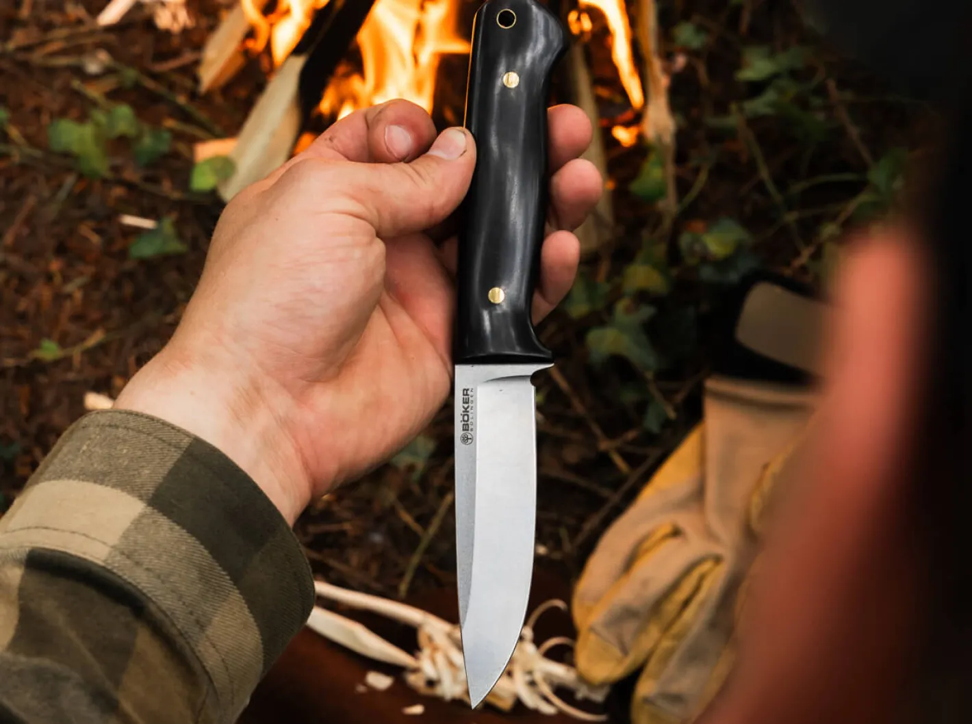 Böker Manufaktur Solingen DBK Bushfriend 2000 Schwarz Best