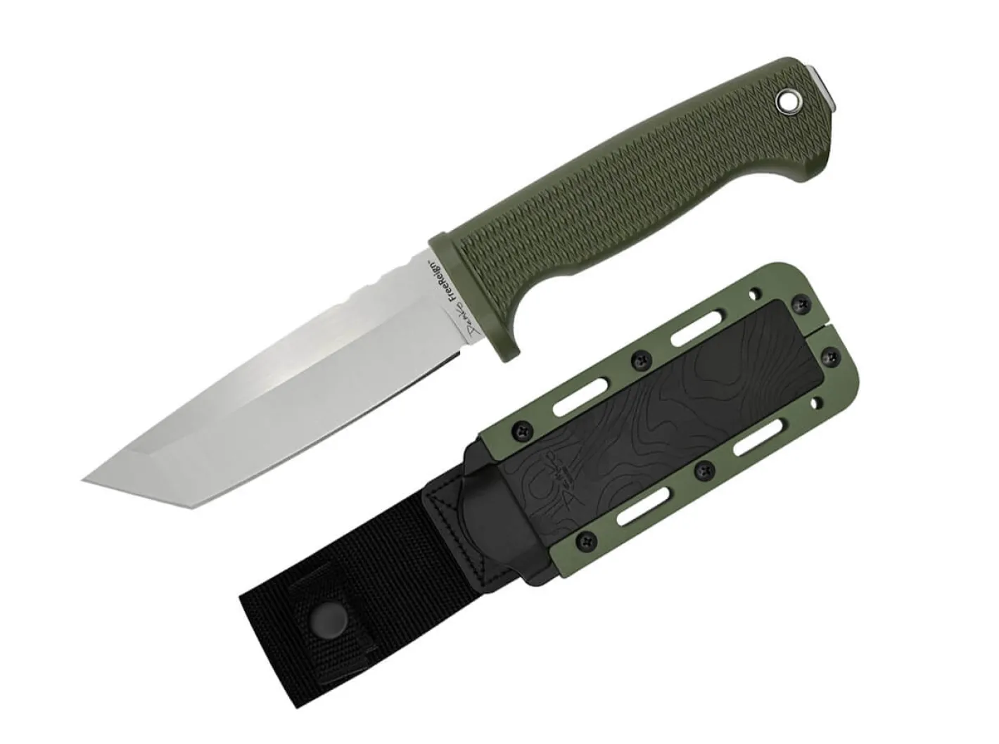 Demko Knives FreeReign Tanto AUS10A OD Green Grün Discount