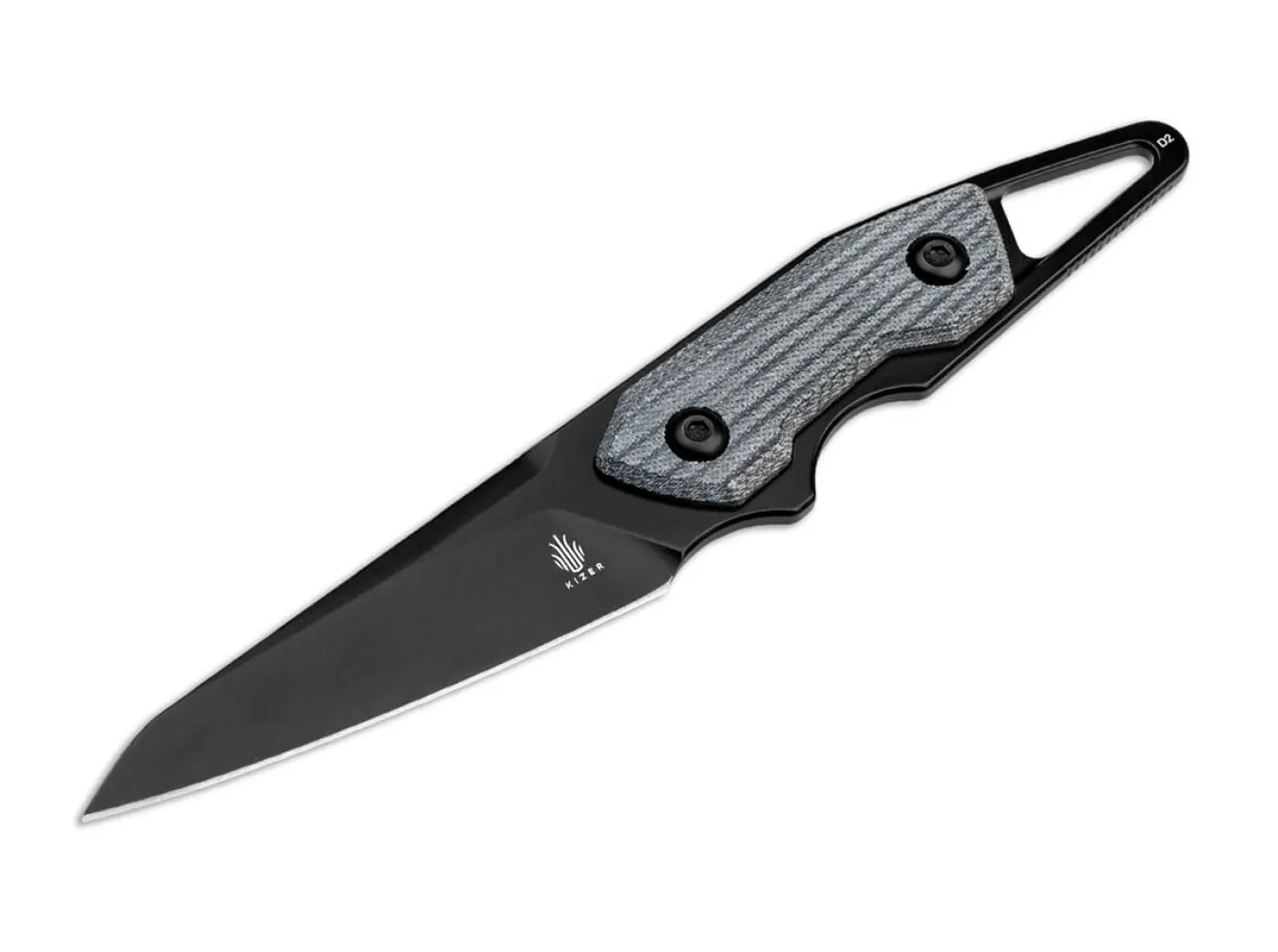 Kizer Groom Micarta All Black Schwarz New