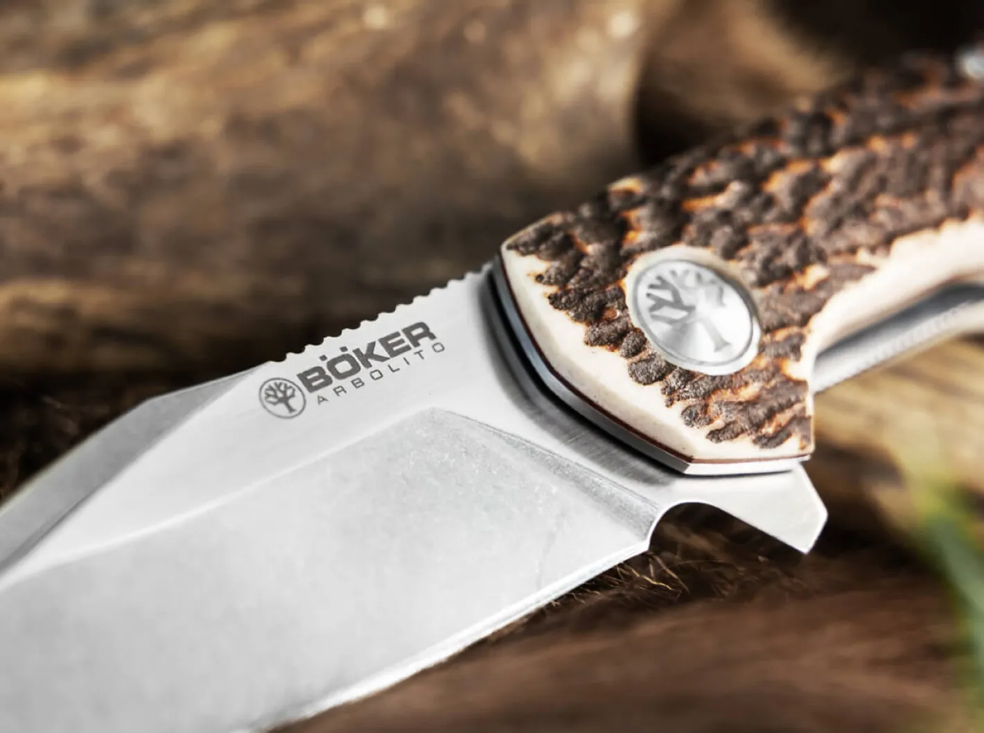 Böker Arbolito Heroína Hirschhorn Braun Hot