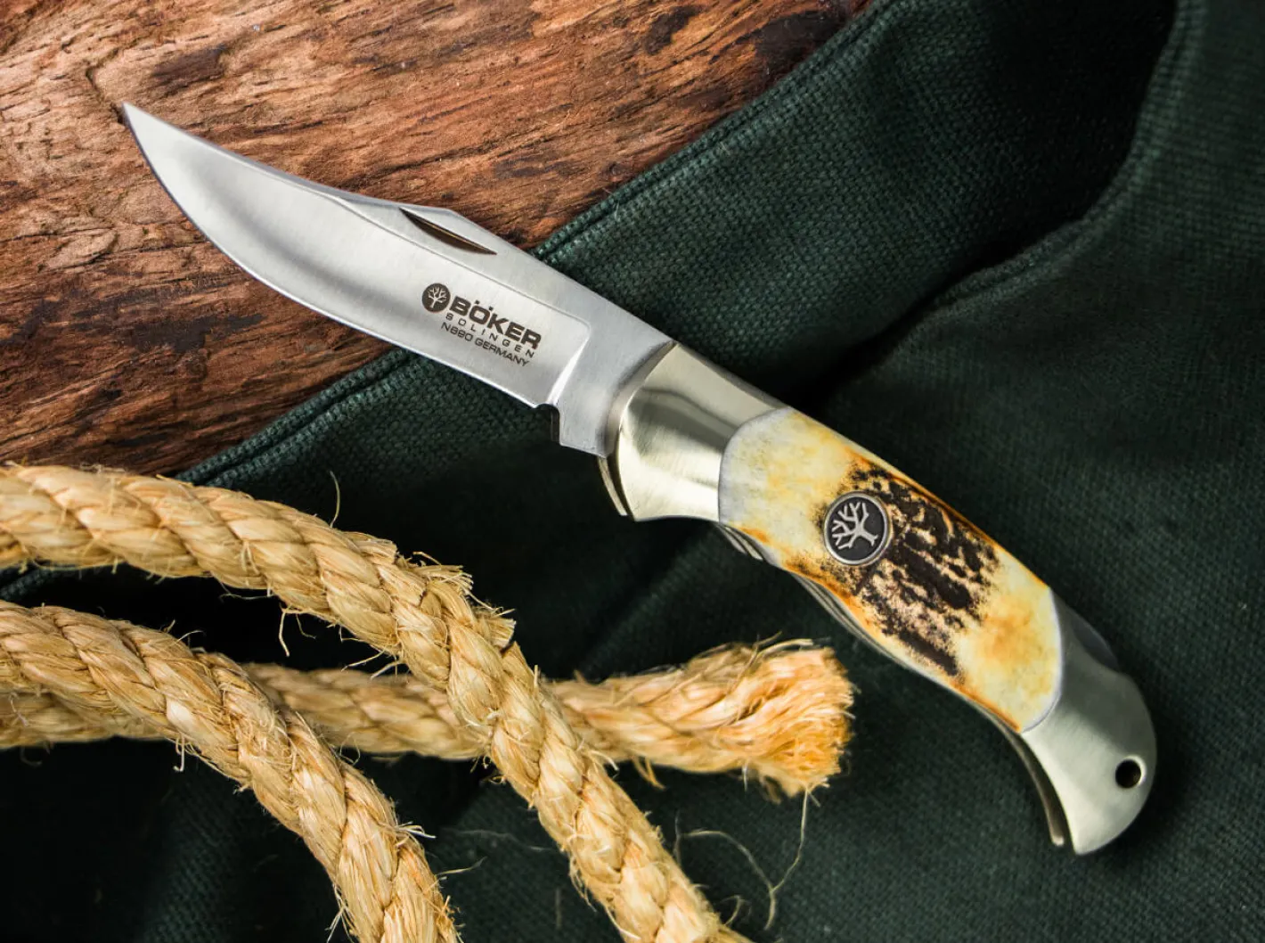 Böker Manufaktur Solingen Junior Scout Hirschhorn Best