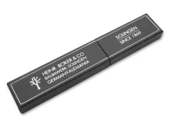 Böker Manufaktur Solingen Kleine historische Rasiermesserverpackung Braun Discount