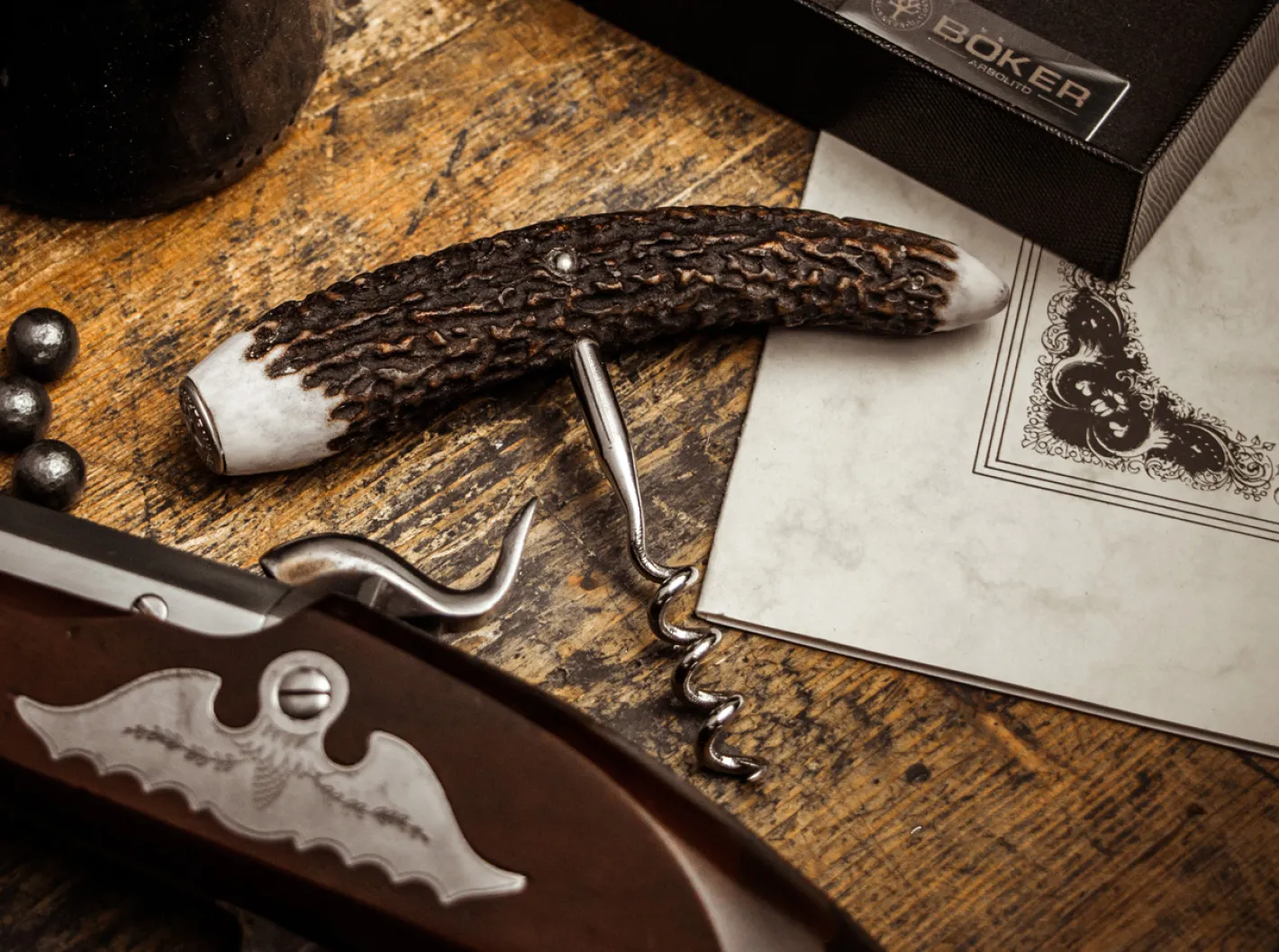 Böker Arbolito Korkenzieher Hirschhorn Braun