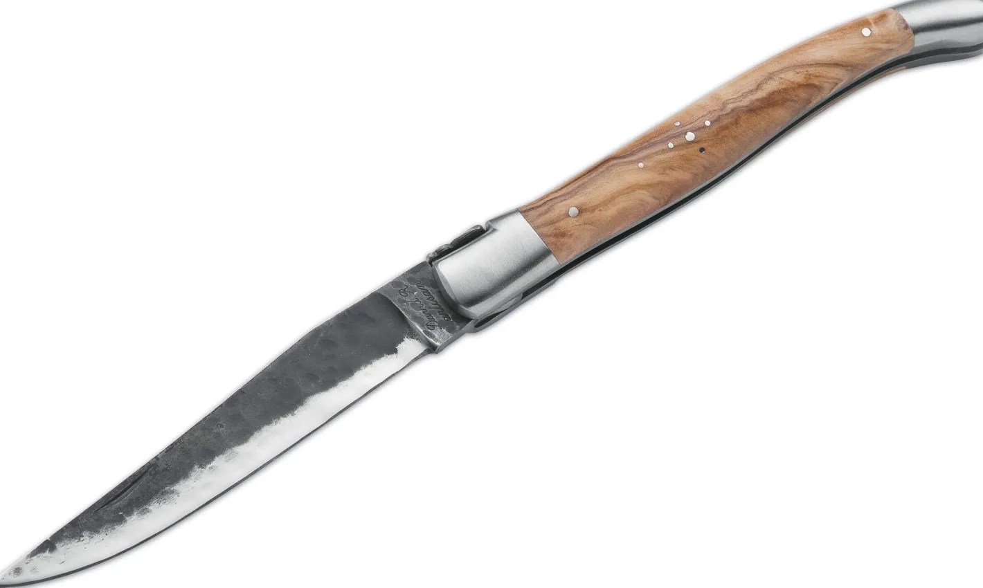 Robert David Laguiole Olivenholz Schmiedehaut Braun Best