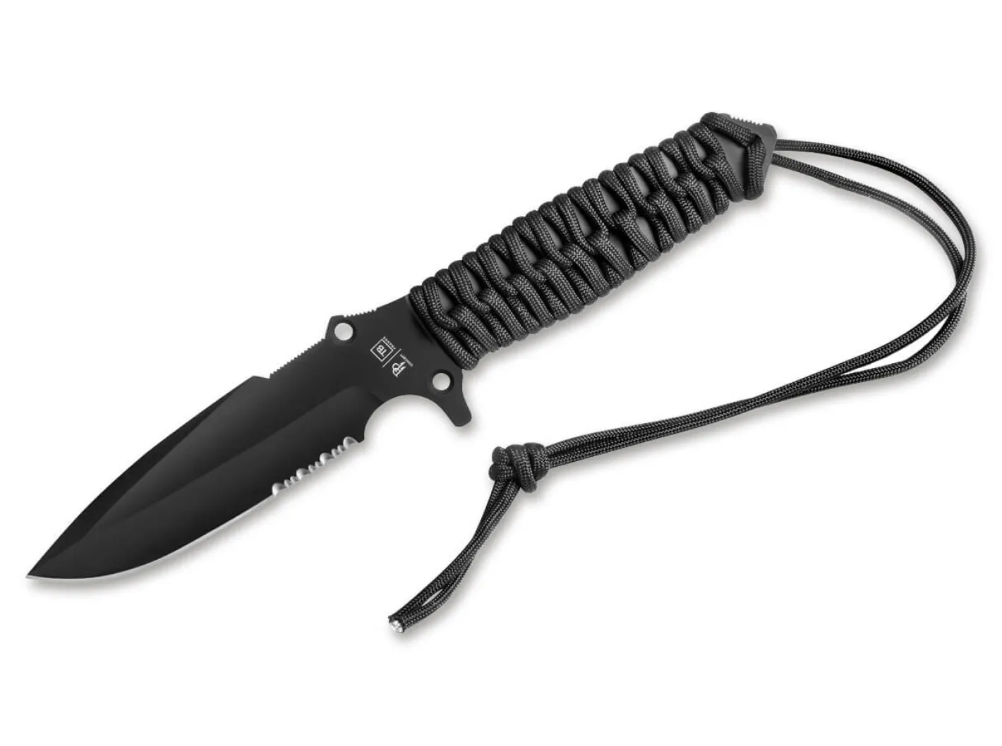TB Outdoor Maraudeur Paracord Black Serrated Schwarz Sale