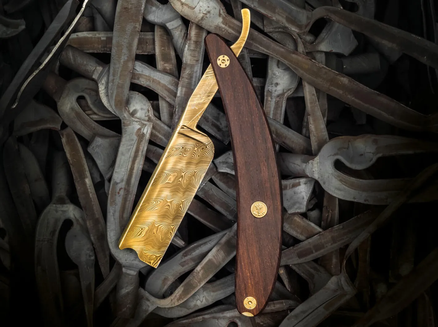 Böker Manufaktur Solingen Master Cutter Damast Gold Braun Hot