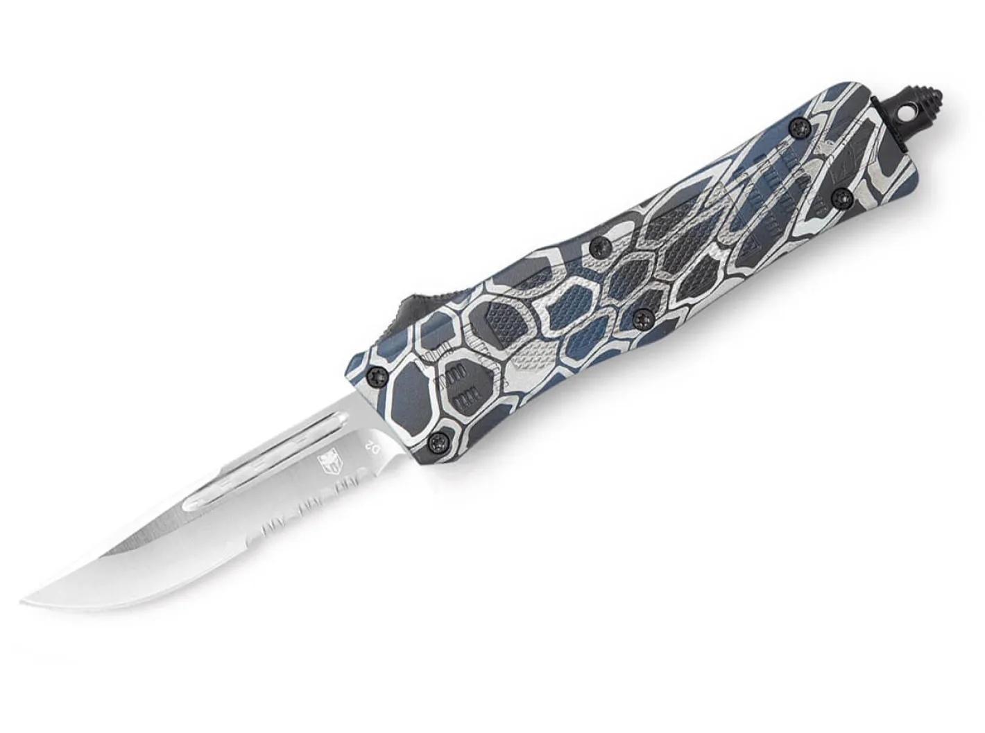 CobraTec Medium CTK-1 Cerakote Blue Cobra Skin Drop Serrated Mehrfarbig Clearance