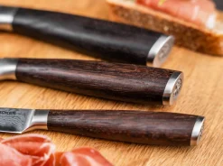 Böker Manufaktur Solingen Meisterklinge Damast Santoku Braun Online