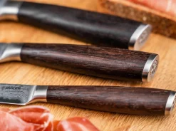 Böker Manufaktur Solingen Meisterklinge Damast Spickmesser Braun Hot