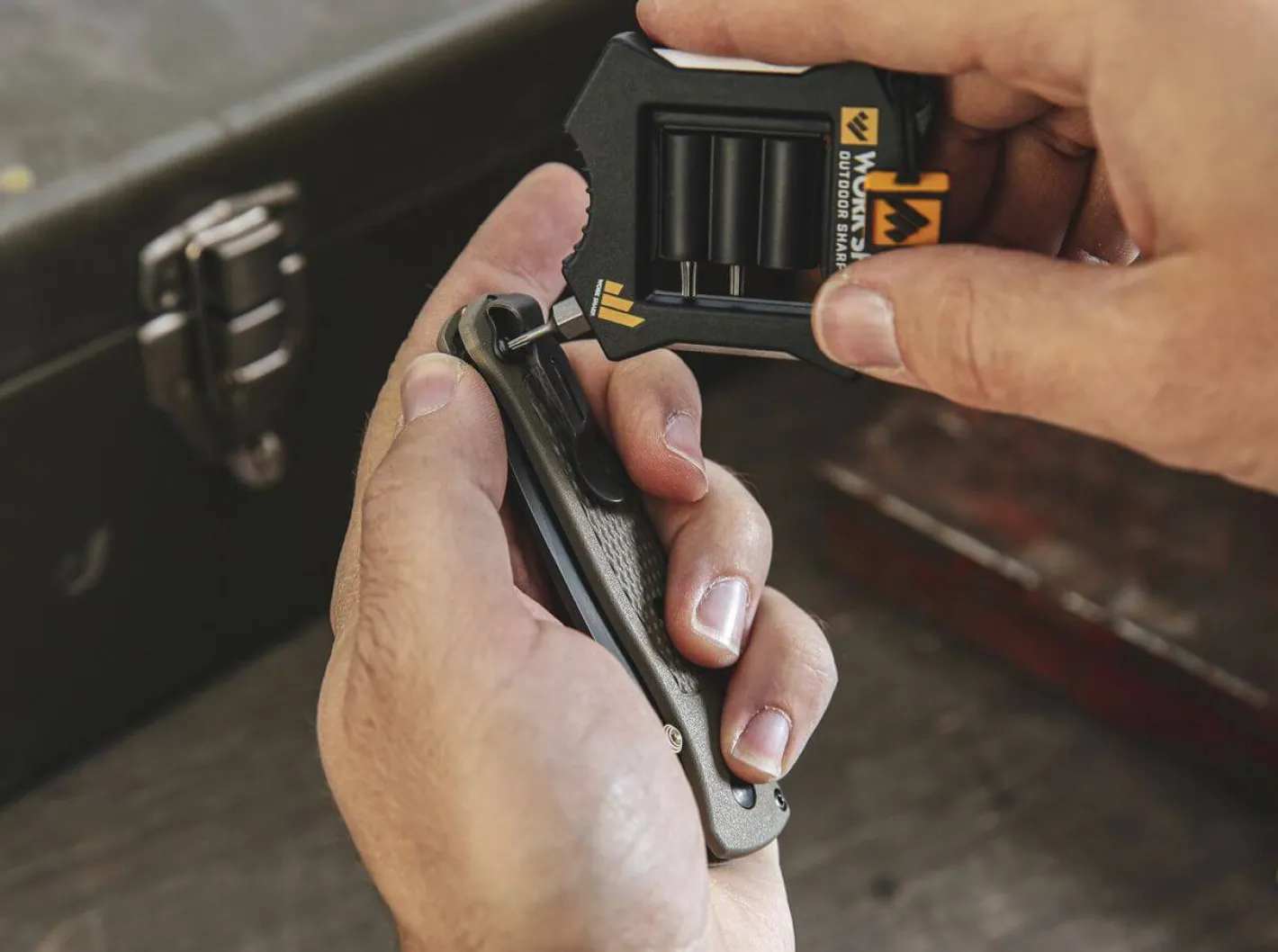 Work Sharp Micro Sharpener & Knife Tool Giveaway Schwarz Sale