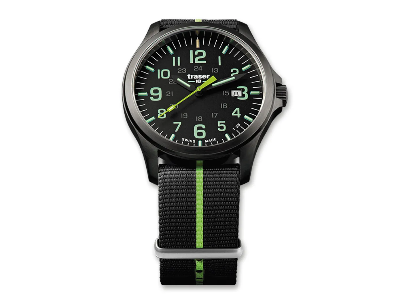 Traser P67 Officer Pro Gunmetal Black & Lime Nato Schwarz Outlet