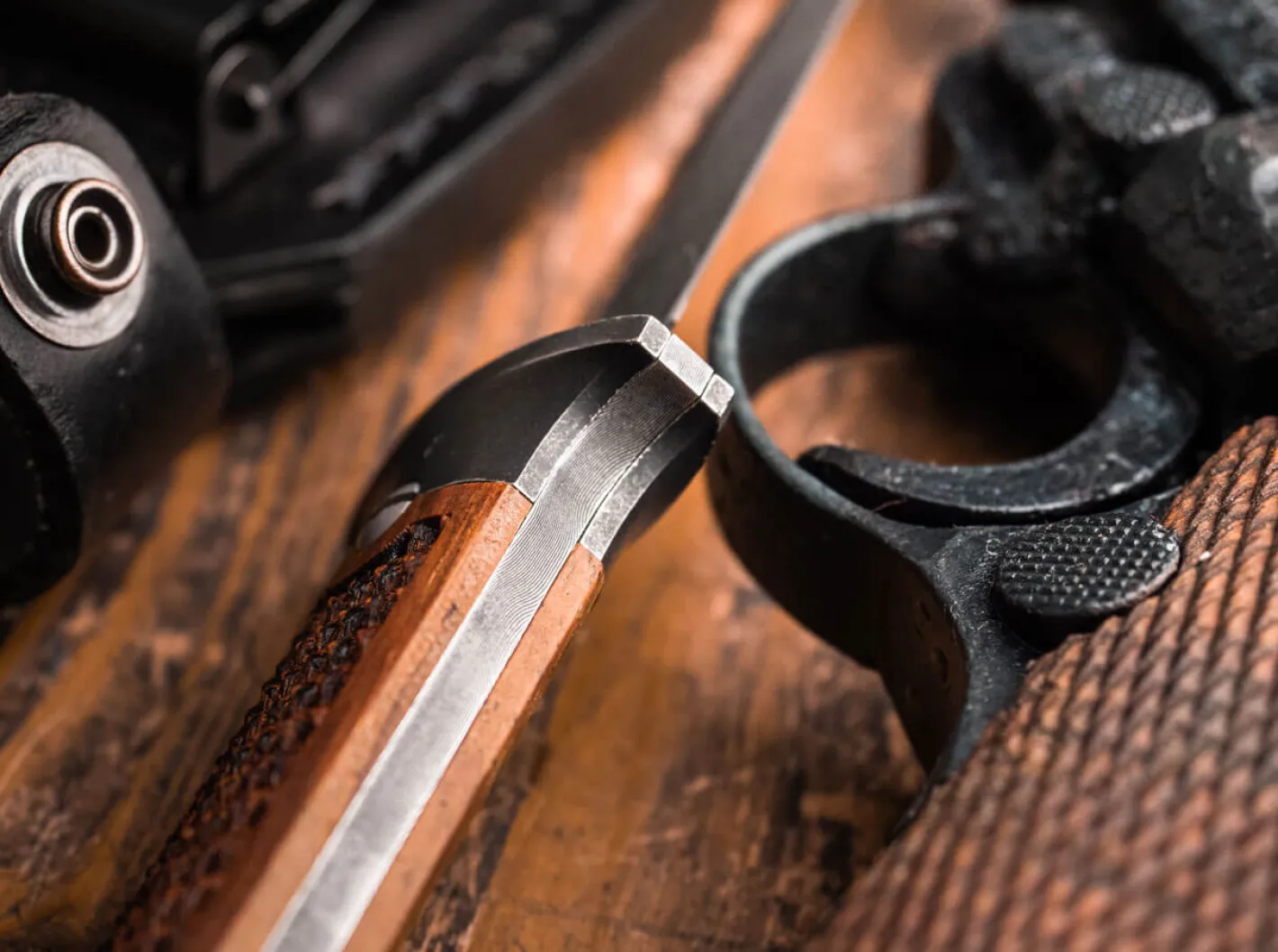 Böker Manufaktur Solingen P08-Damast Braun Hot