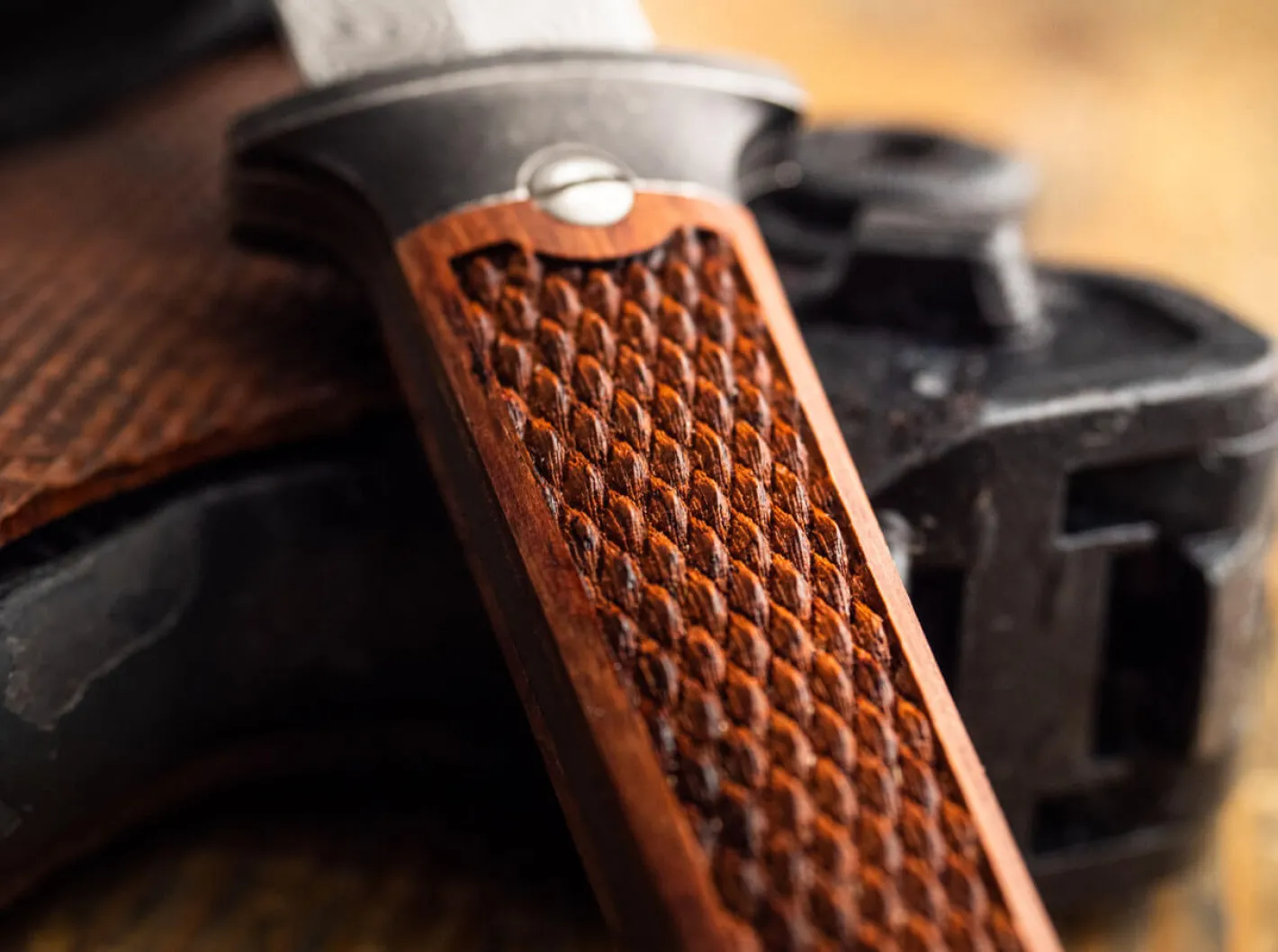 Böker Manufaktur Solingen P08-Damast Braun Hot