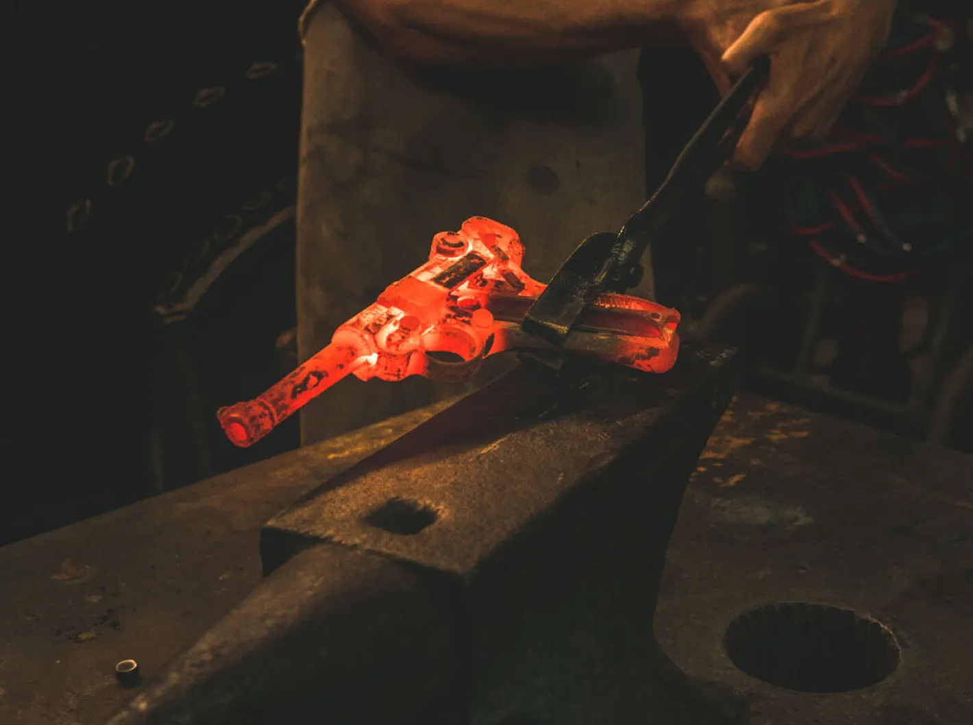 Böker Manufaktur Solingen P08-Damast Braun Hot