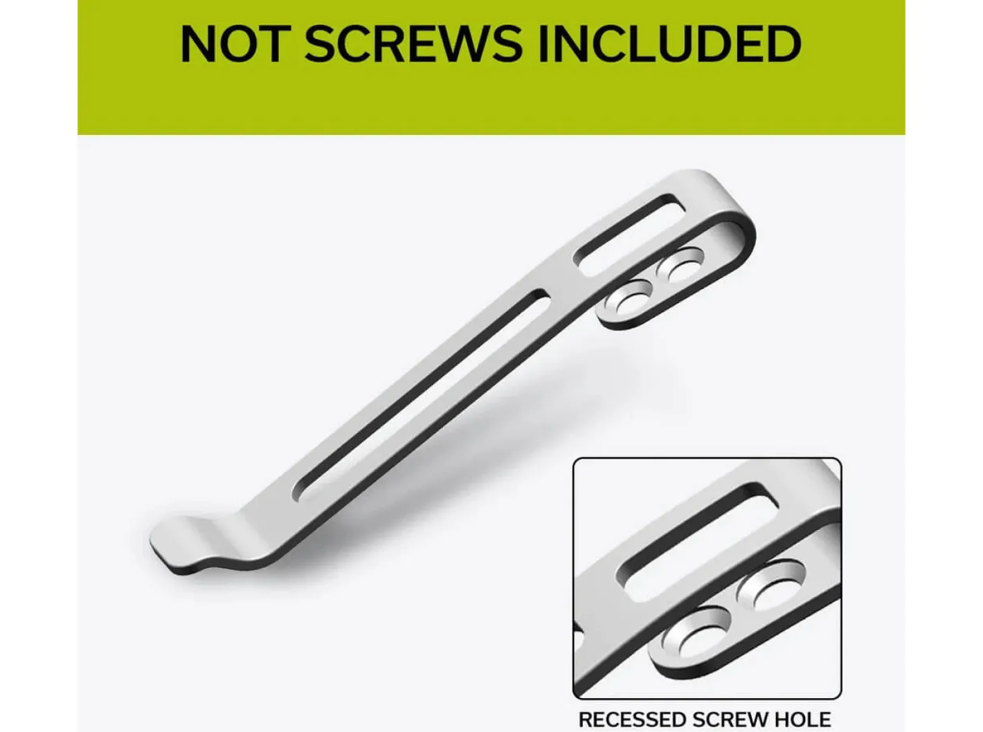 CIVIVI Plain Stainless Steel Clip CA-05B-V1 Silber Best