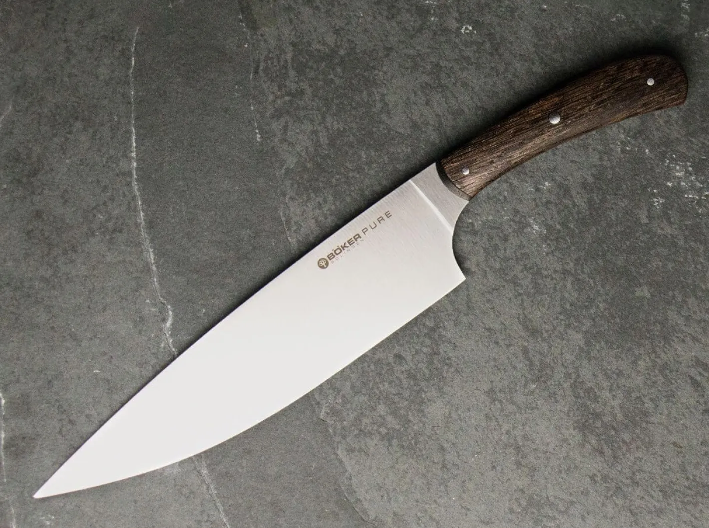 Böker Manufaktur Solingen Pure CPM Bergische Eiche Chefmesser Braun Hot