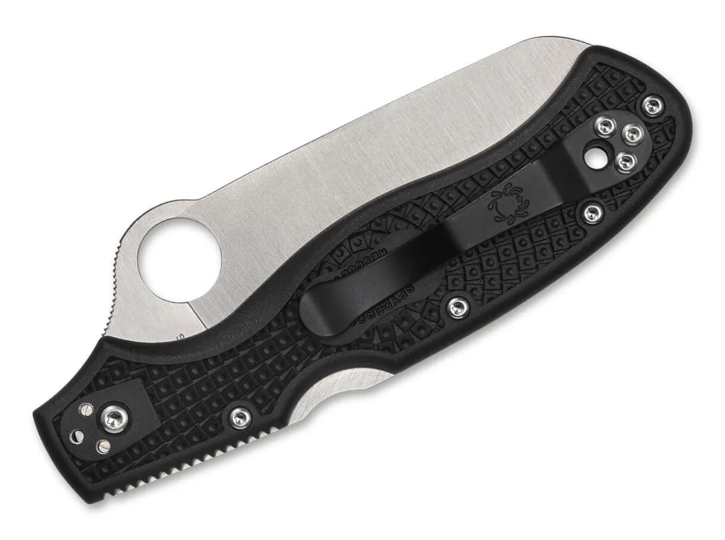 Spyderco Rescue 3 Lightweight Thin Blue Line SpyderEdge Schwarz Clearance
