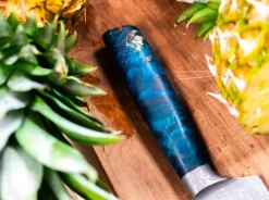 Böker Manufaktur Solingen Riviera Damast Chefmesser Blau Outlet