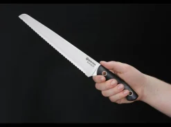 Böker Manufaktur Solingen Saga Brotmesser G10 Satin Schwarz Hot
