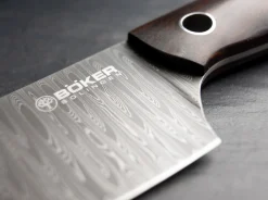 Böker Manufaktur Solingen Saga Damast Grenadil Chefmesser Braun