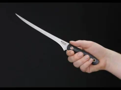 Böker Manufaktur Solingen Saga Filetiermesser G10 Stonewash Schwarz