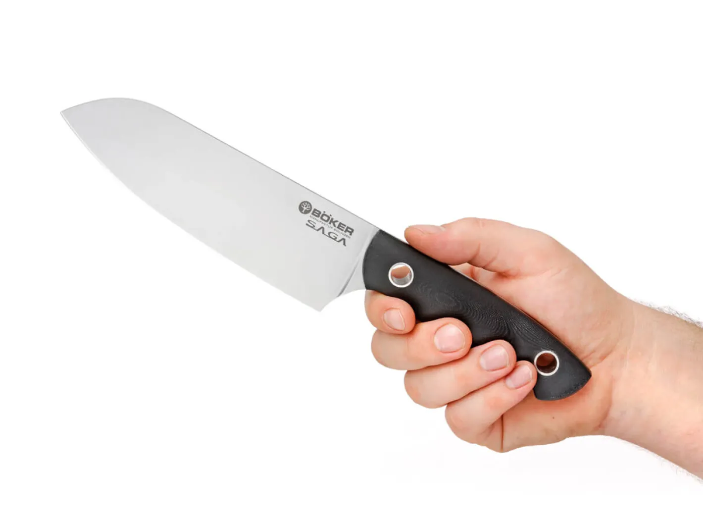 Böker Manufaktur Solingen Saga Santoku G10 Satin Schwarz Discount