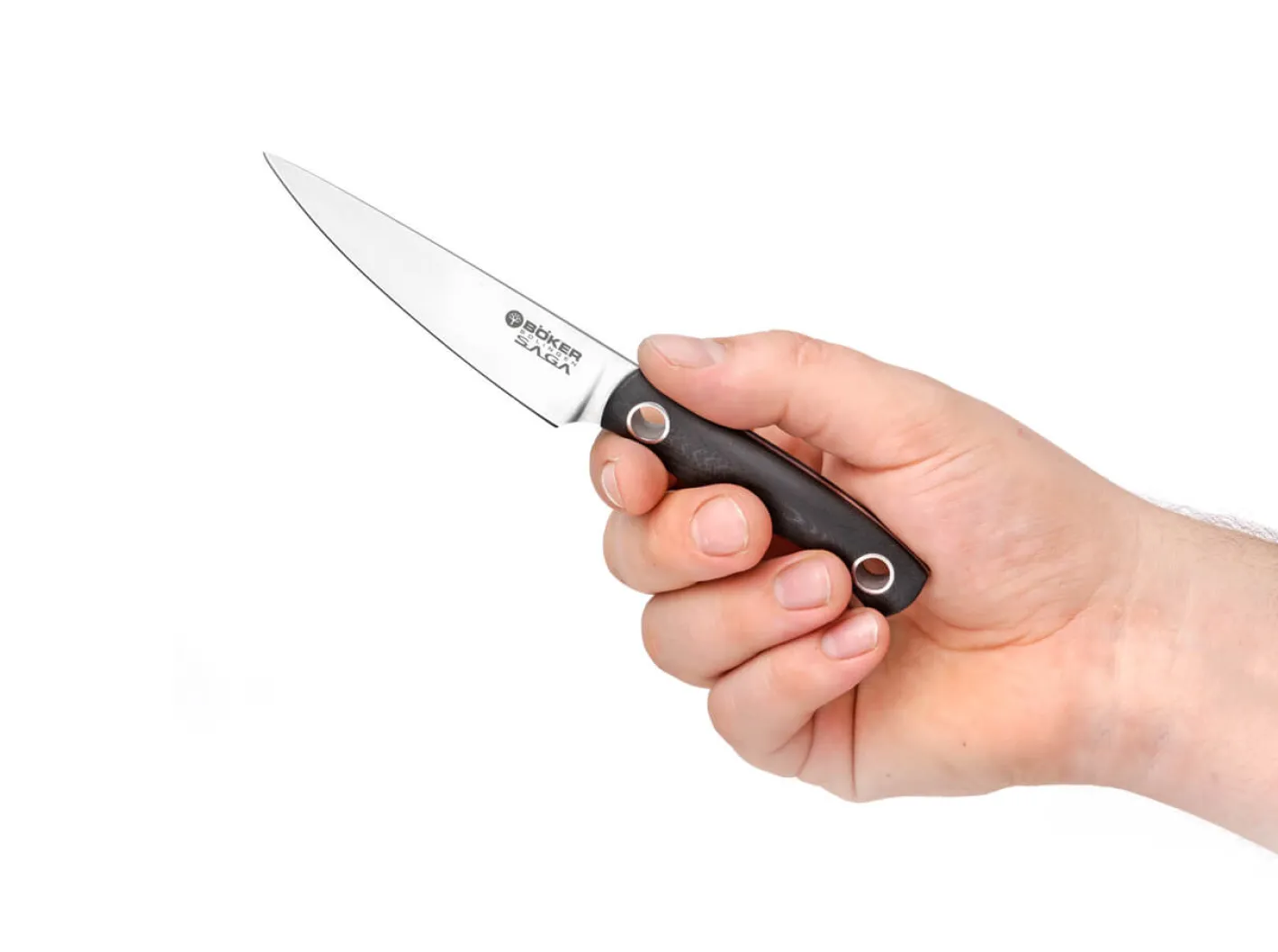 Böker Manufaktur Solingen Saga Spickmesser G10 Satin Schwarz Outlet