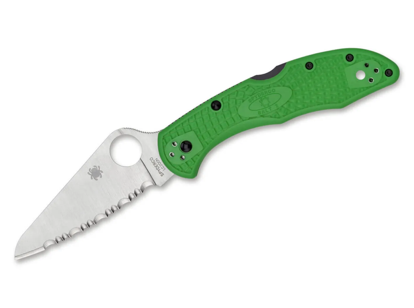 Spyderco Salt 2 Serrated LC200N Green Grün Discount