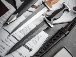 Böker Manufaktur Solingen Schweizer Dolch Mosaikdamast Schwarz Outlet